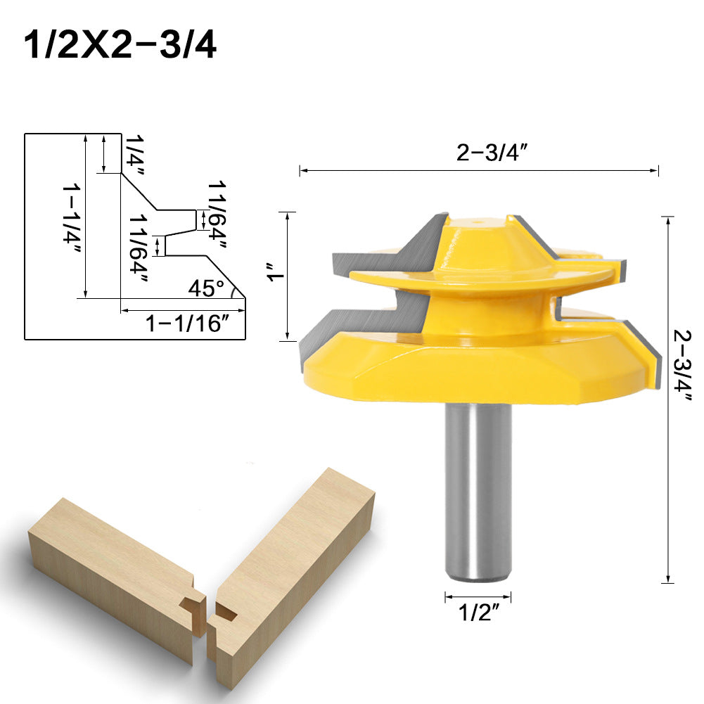 🔥45-degree Lock Miter Router Bit - 1/2" Shank