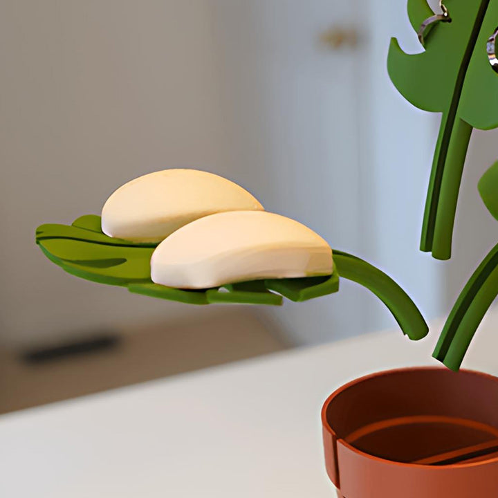 Monstera Mirror Bathroom Storage Rack