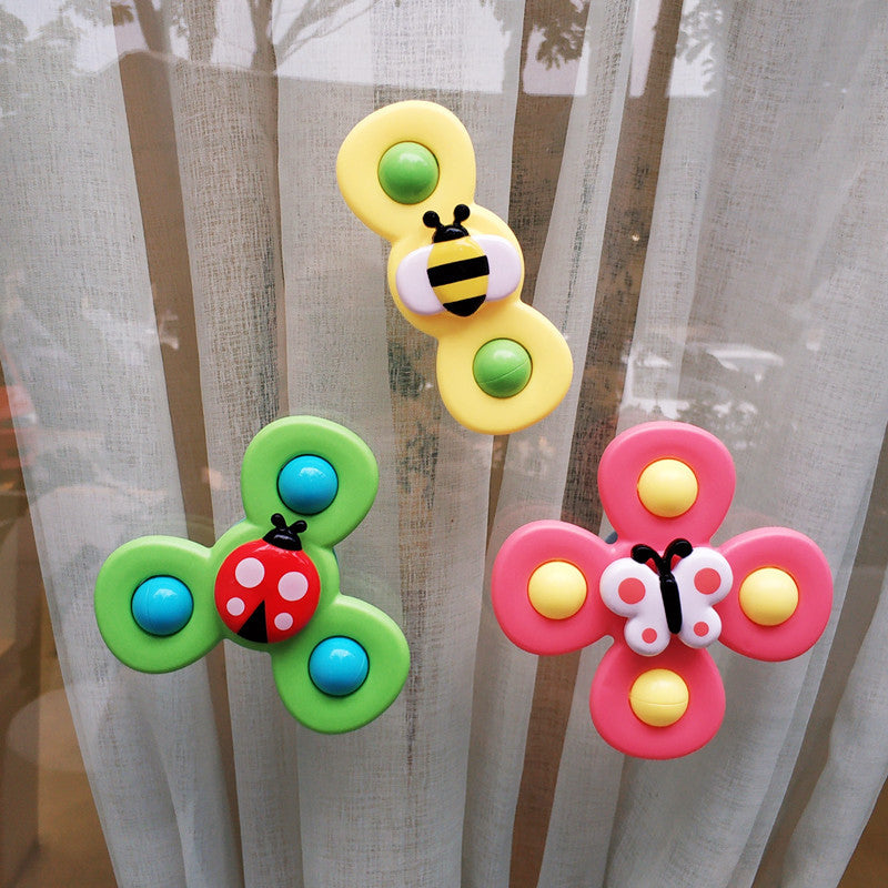 3-Piece Spinner Toy With Suction Cup