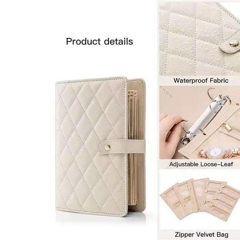 JewelBook - Portable Leather Jewelry Storage Book