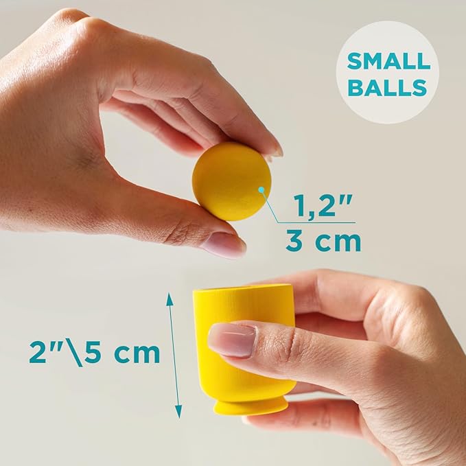 Rainbow Balls in Cups Toddler Montessori Toys