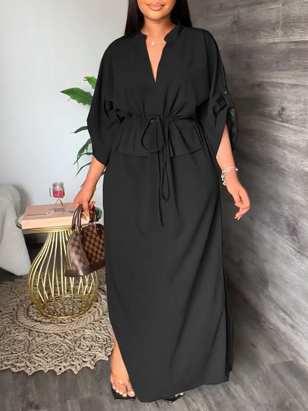 💃Summer casual side slit work dress