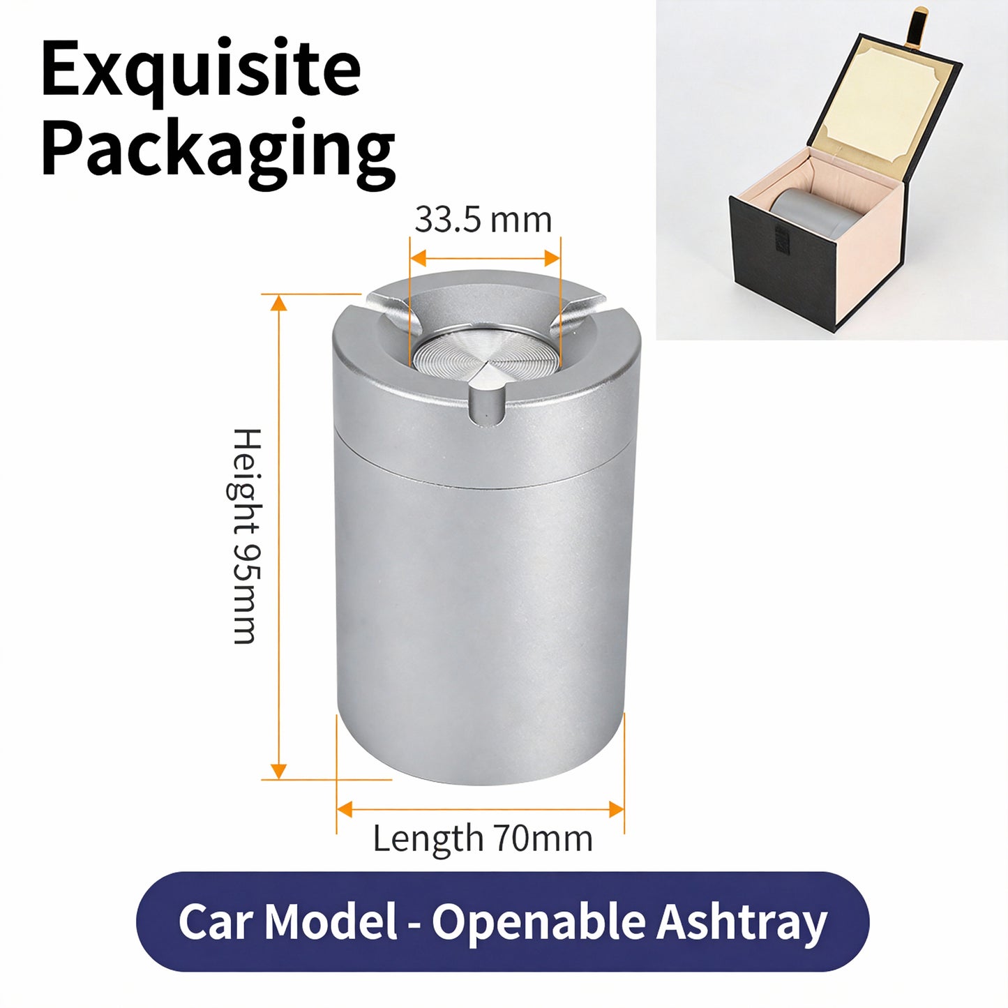 ✨✨360° Stainless Steel Twist-Lock Ashtray
