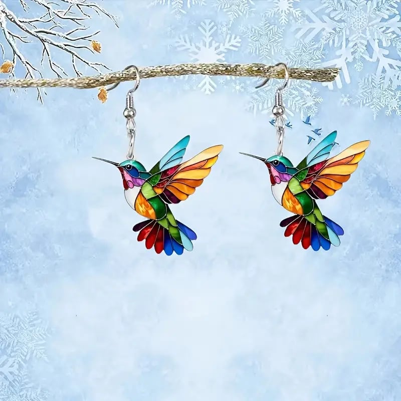 🐦Limited time offer, last day 55% off🎁Colorful Hummingbird Earrings