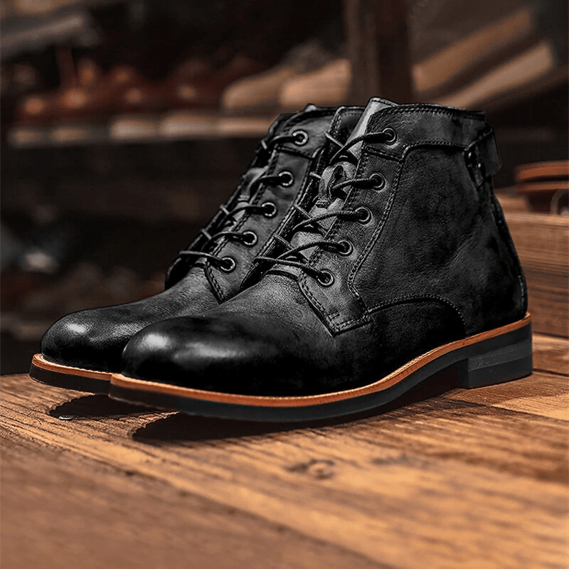 🔥Hot Sale🎁--40% OFF 🎉Mens Genuine Leather Waterproof Non-slip Arch Support Vintage Casual Chukka Boots