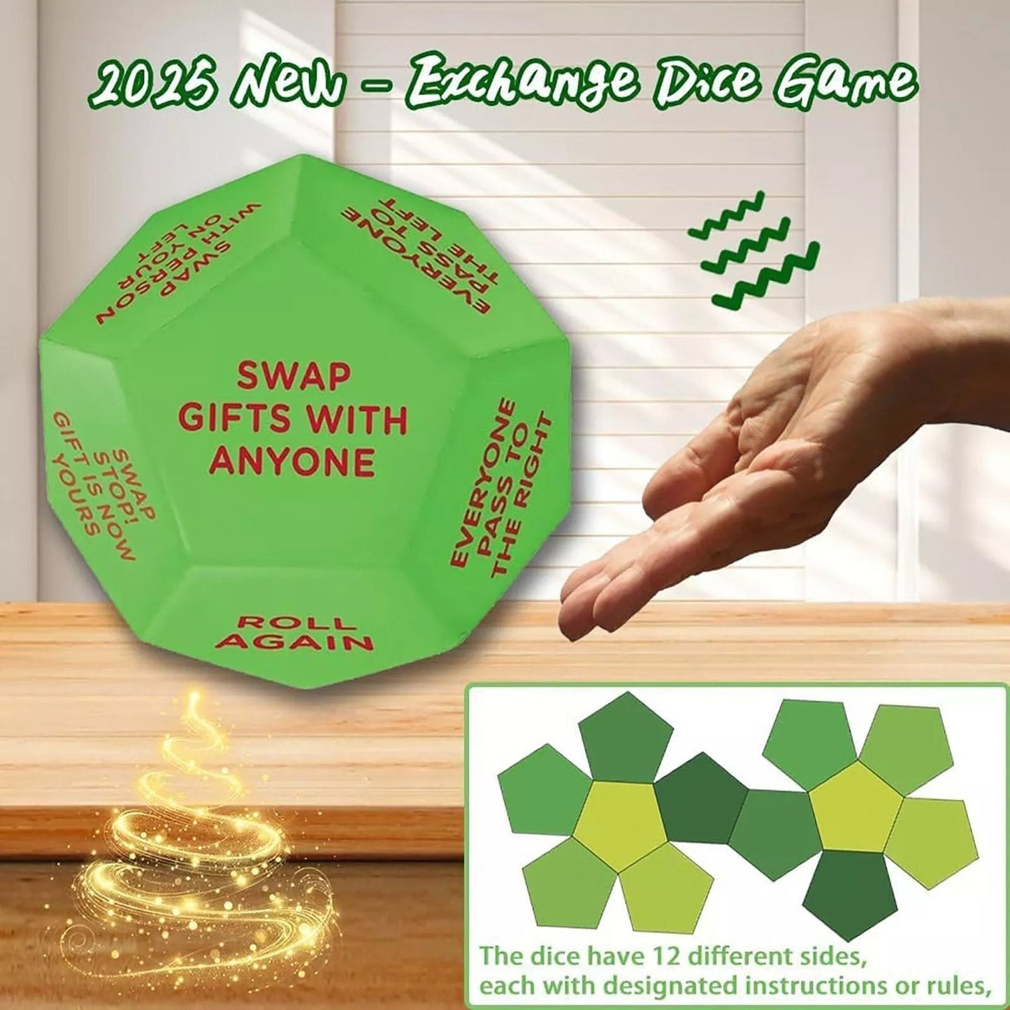 🎅Xmas Sale🎄🎲Santa Swap Gift Exchange Dice
