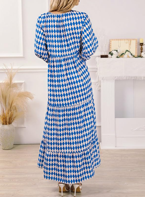🎁This Week's Special Price $32.99💥Women's Puff Sleeve Floral Boho Maxi Dress