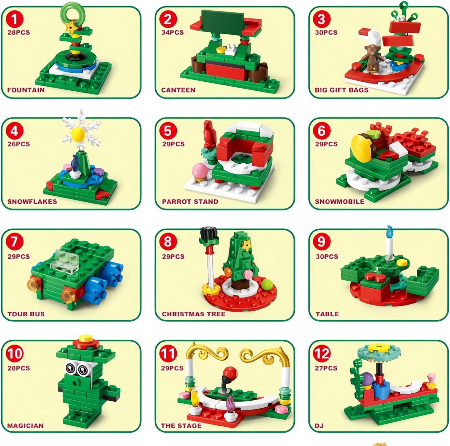 Advent Calendar 2025 Christmas Tree Building Blocks