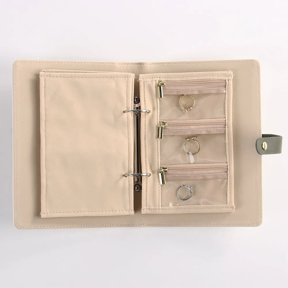 JewelBook - Portable Leather Jewelry Storage Book