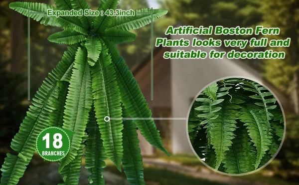 💥THIS WEEK'S SPECIAL PRICE $19.99🌱UV RESISTANT LIFELIKE ARTIFICIAL BOSTON FERN