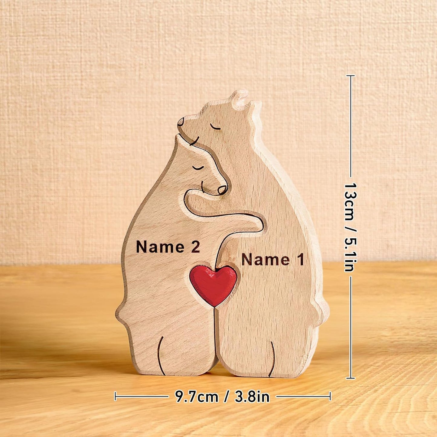 🐻🦊A gift for the whole family 🎁personalized wooden bear jigsaw puzzles