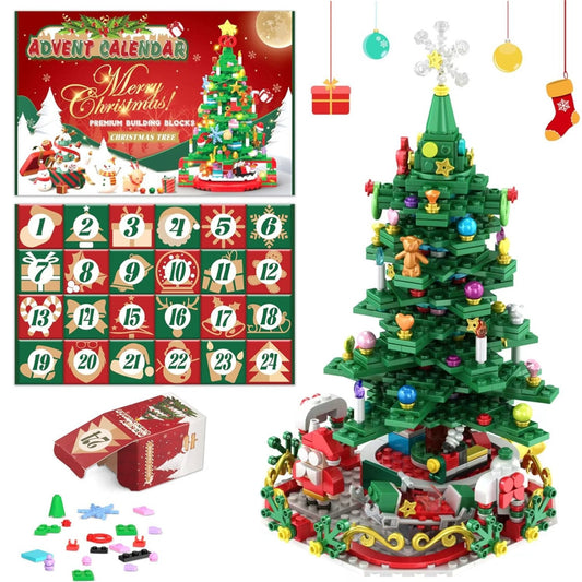 Advent Calendar 2025 Christmas Tree Building Blocks