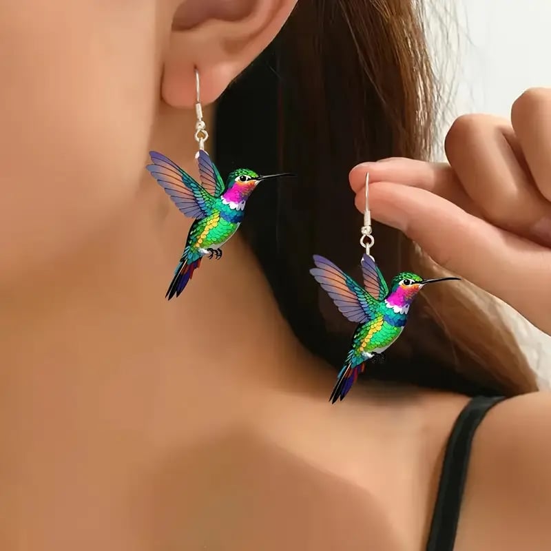 🐦Limited time offer, last day 55% off🎁Colorful Hummingbird Earrings