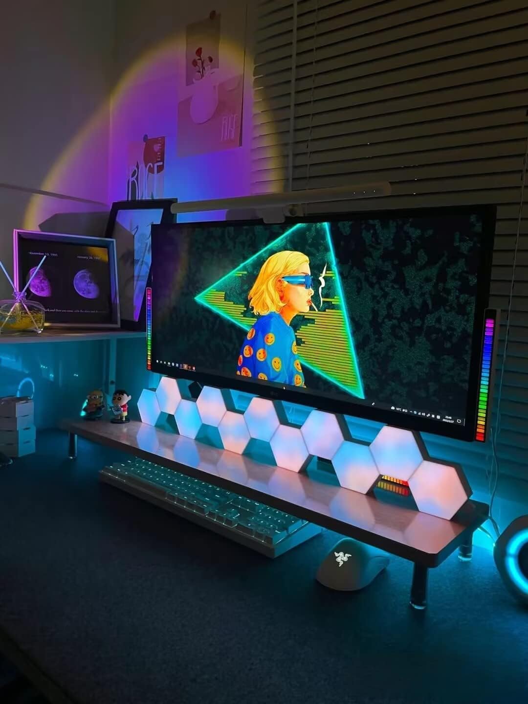 🛑Hexagonal Smart LED Wall Lamp with Remote Control🌈
