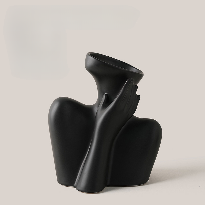 Human Wabi-Sabi Vase Ceramic Living Room Home TV Cabinet Decoration