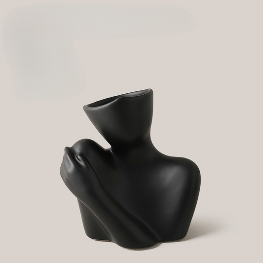 Human body wabi-sabi vase ceramic living room home TV cabinet decoration left hand model