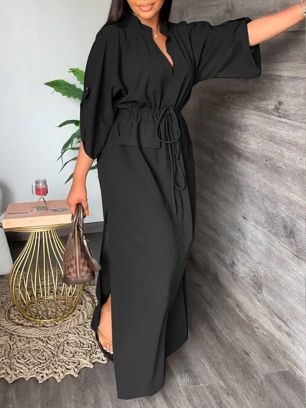 💃Summer casual side slit work dress