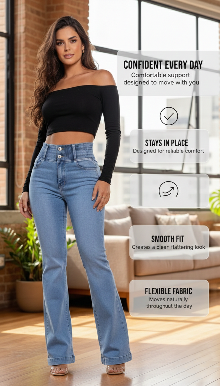 👖 50% OFF Women's Elastic High-Waisted Slim-Fit Stretch Jeans