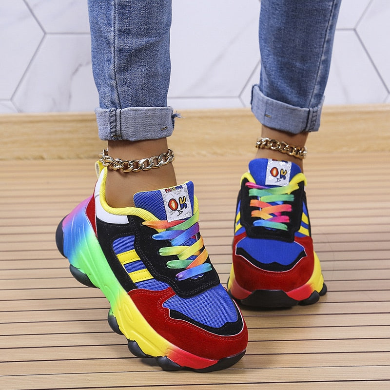 (CHRISTMAS SALE)  | Comfortable & Stylish Rainbow Sneakers