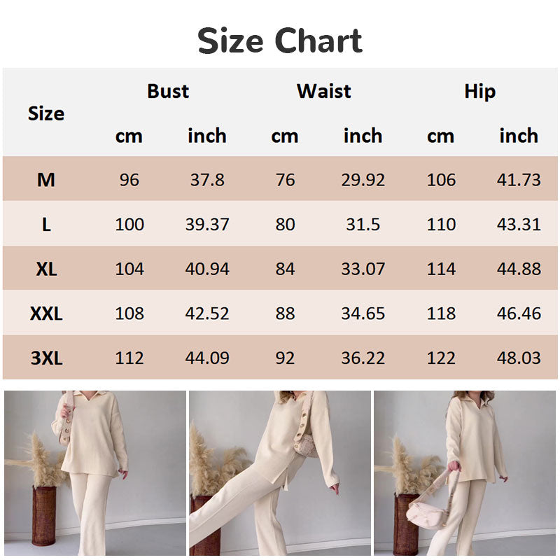 🎁This Week's Special Price $49.99💥V-Neck Casual Slit Knitted Two-Piece Set