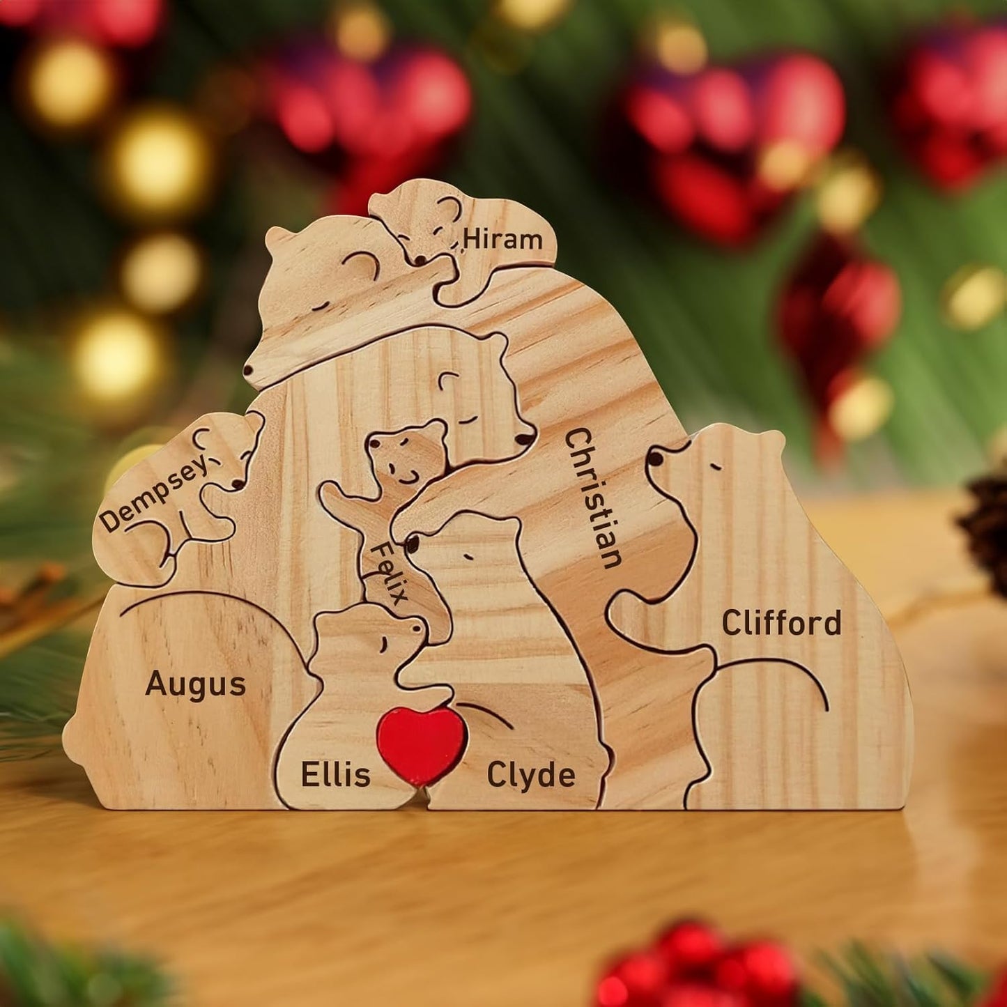 🐻🦊A gift for the whole family 🎁personalized wooden bear jigsaw puzzles