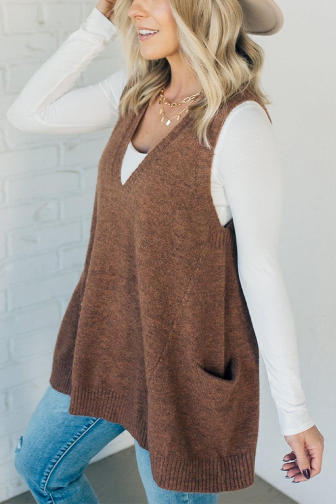 Cozy Pocket Sweater Vest-Buy 2 Free Shipping