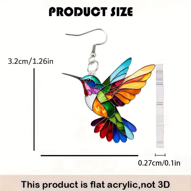 🐦Limited time offer, last day 55% off🎁Colorful Hummingbird Earrings