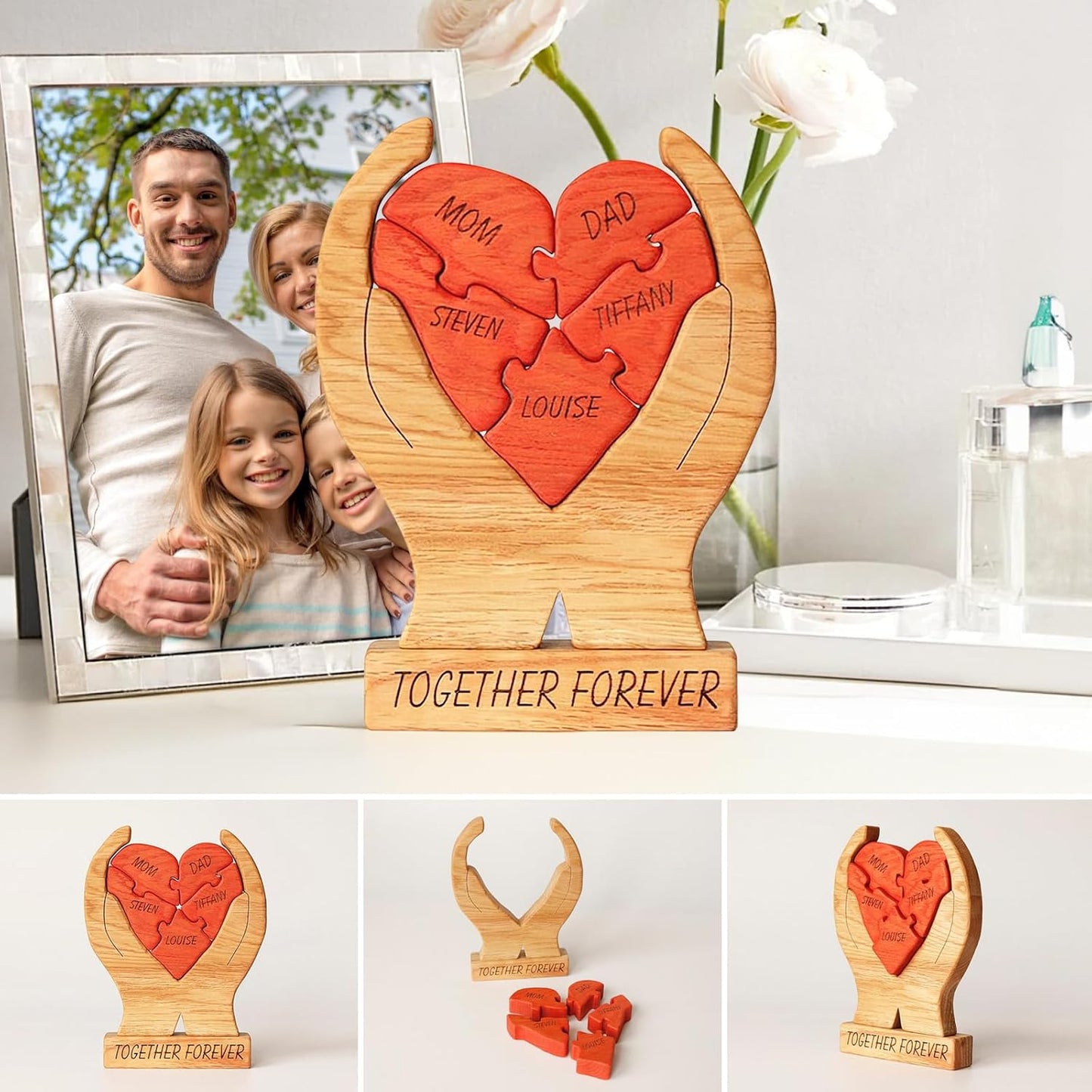 🐻🦊A gift for the whole family 🎁personalized wooden bear jigsaw puzzles