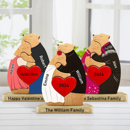 🐻🦊A gift for the whole family 🎁personalized wooden bear jigsaw puzzles