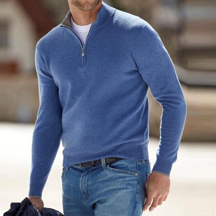 🎁This Week's Special Price $35.99💥Men's Cashmere Zip Basic Sweater