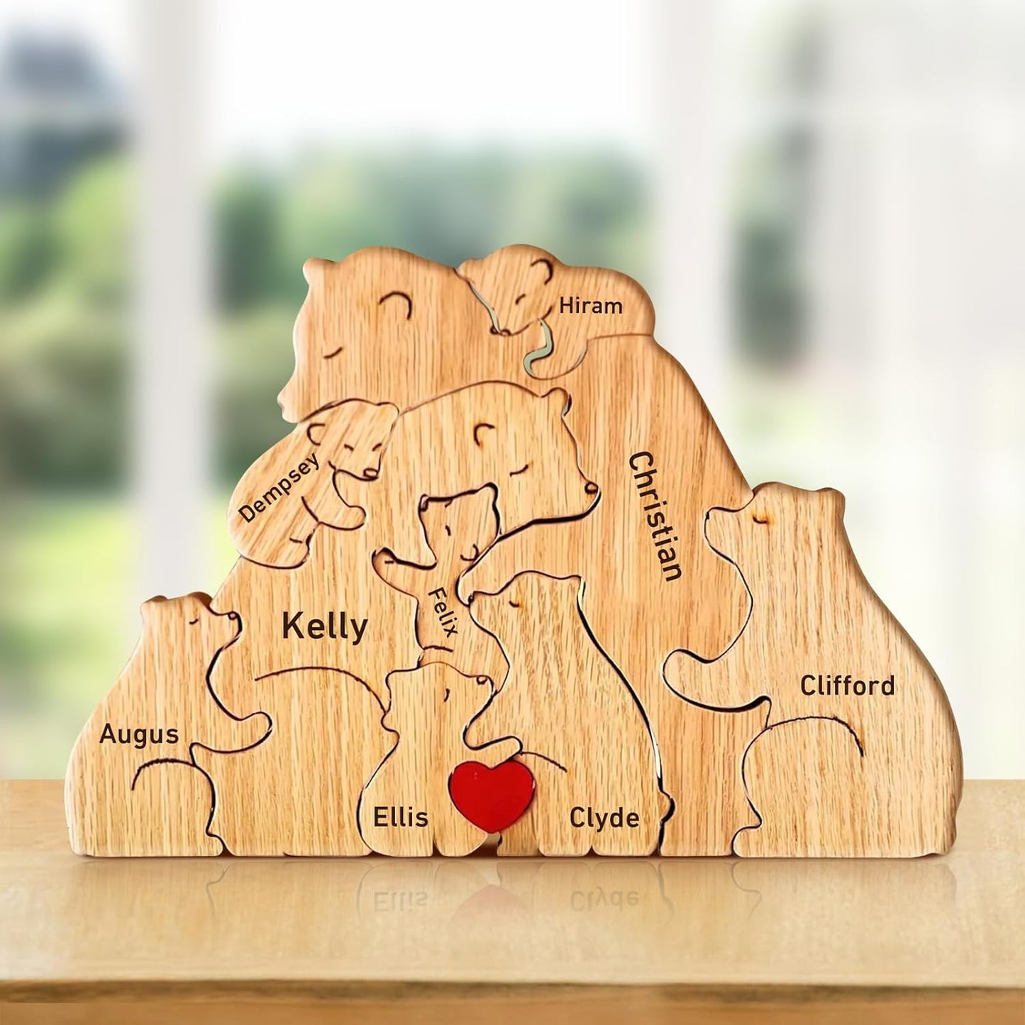 🐻🦊A gift for the whole family 🎁personalized wooden bear jigsaw puzzles